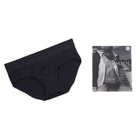 SpareParts Tomboi Rayon Briefs Harness Black Size S