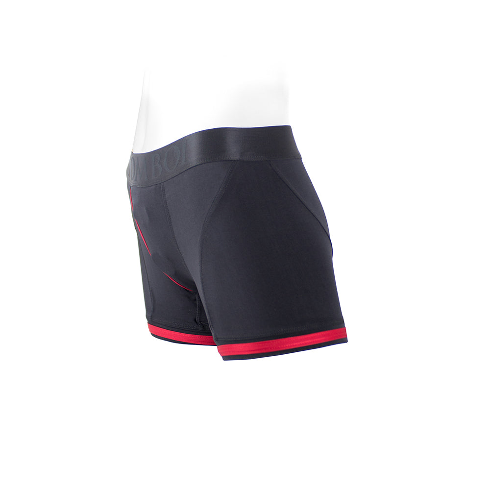 SpareParts Tomboii Nylon Boxer Briefs Harness Black/Red Size M