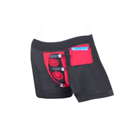 SpareParts Tomboii Nylon Boxer Briefs Harness Black/Red Size L