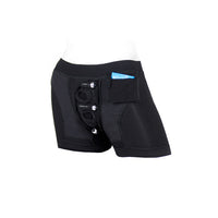 SpareParts Tomboii Rayon Boxer Briefs Harness Black Size