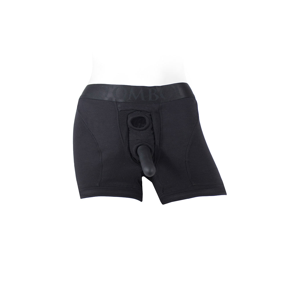 SpareParts Tomboii Rayon Boxer Briefs Harness Black Size