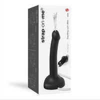 Strap-On-Me Squirting Cum Semi-Realistic Silicone Dildo Black S (fluid not included)