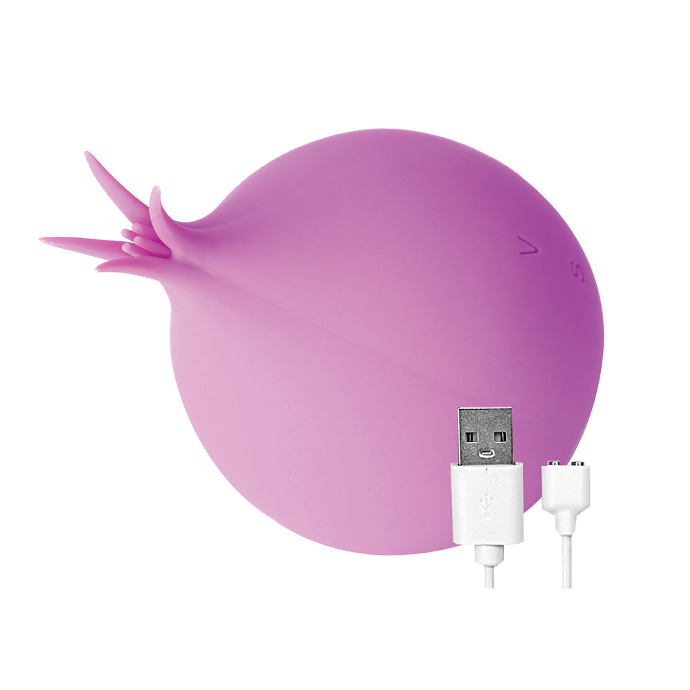 Princess Clit-Tastic Suction Tickler Rechargeable Silicone Vibrator Lavender