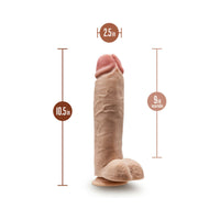 Dr. Skin Mr. Mister 10.5 in. Dildo with Balls Beige