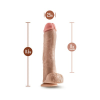 Dr. Skin Mr. Savage 11.5 in. Dildo with Balls Beige