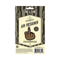 Wood Rocket Air Freshener Middle Finger Brown