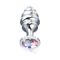 Nixie Ribbed Metal Butt Plug Honey Dipper Small