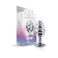 Nixie Ribbed Metal Butt Plug Honey Dip L