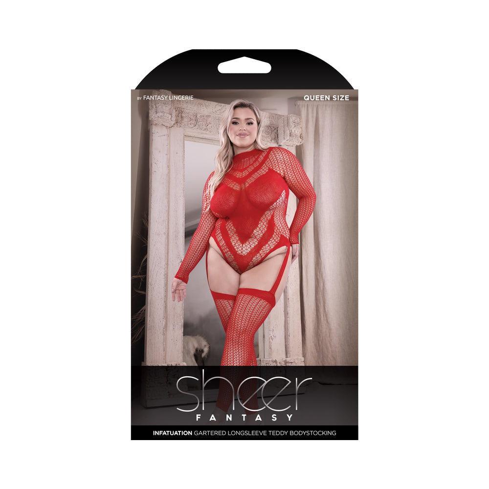 FL Sheer Infatuation Open LS Teddy Q