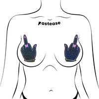 Pastease Glitter Fuck You Middle Finger Pasties