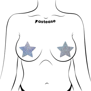 Pastease Glitter Star Pasties Silver
