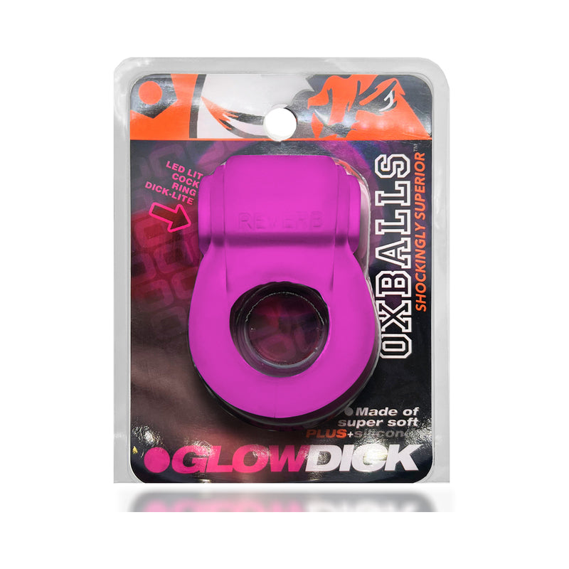 OxBalls Glowdick Cockring W/Led Pink Ice