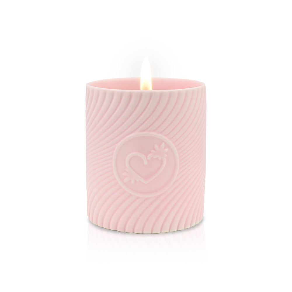 HighOnLove Pink Massage Candle Strawberries & Champagne