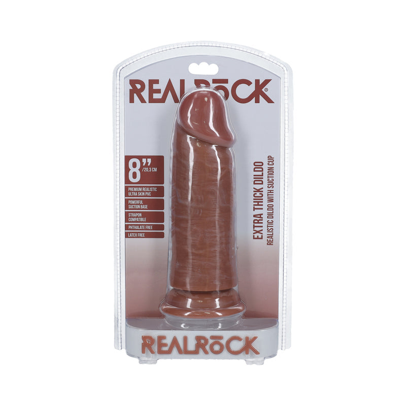 RealRock Extra Thick 8in Dildo Tan