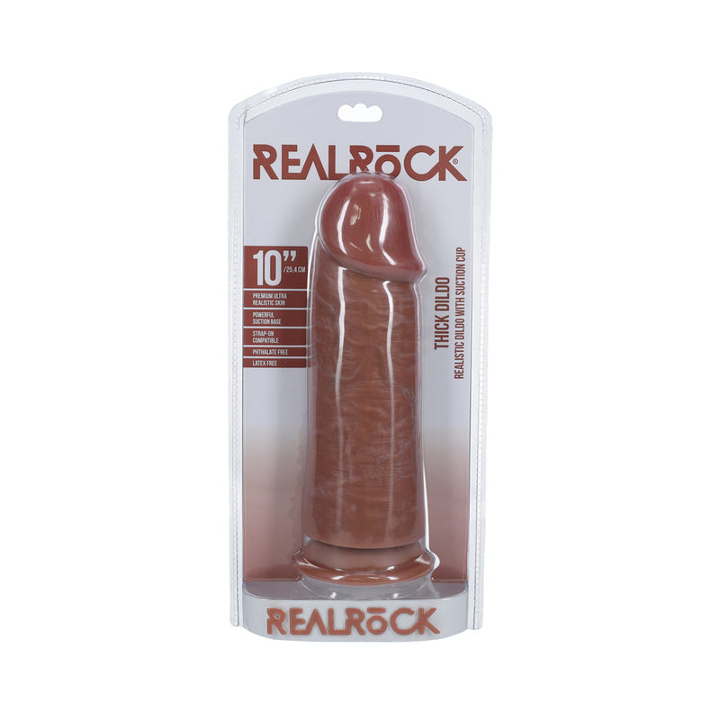 RealRock Extra Thick 10in Dildo Tan