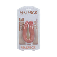 RealRock 5in U-Shaped Double Dildo Beige
