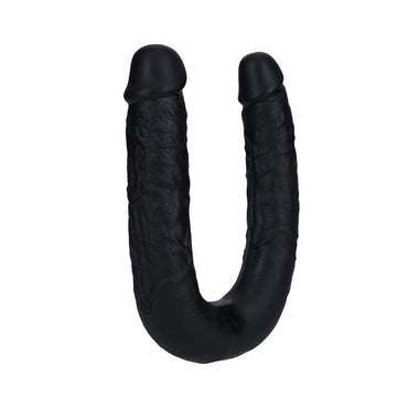 RealRock 9 in. U-Shaped Double Dildo Black