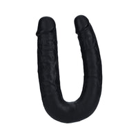 RealRock 9 in. U-Shaped Double Dildo Black