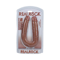 RealRock 9in U-Shaped Double Dildo Tan