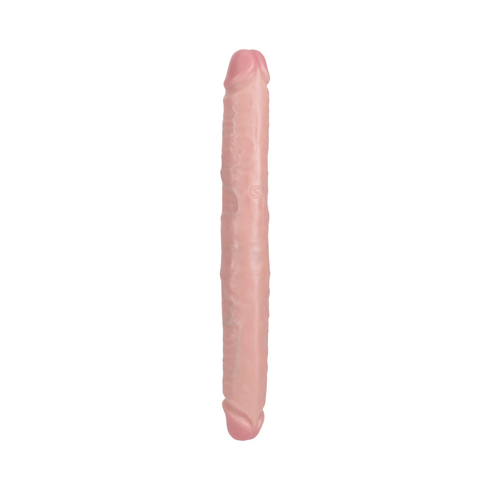 RealRock 14 in. Thick Double-Ended Dong Beige