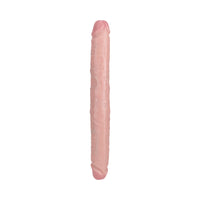 RealRock 14 in. Thick Double-Ended Dong Beige