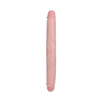 RealRock 14 in. Thick Double-Ended Dong Beige