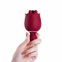 Honey Play Box Rosewyn Rotating Rose Vibrator and Pinpoint Stimulator Red