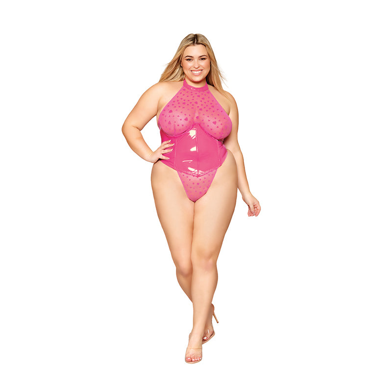 DG Heart Print G-string Teddy Peony 2XL