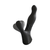 Kink - The Ultimate Rimmer Job Vibrating Silicone Prostate Massager with Rotating Ridges Black