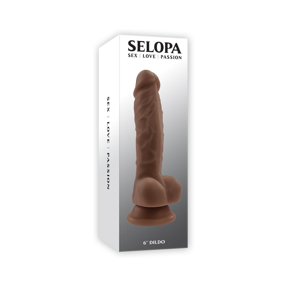 Selopa Dildo Non Vibrating 6in Dark