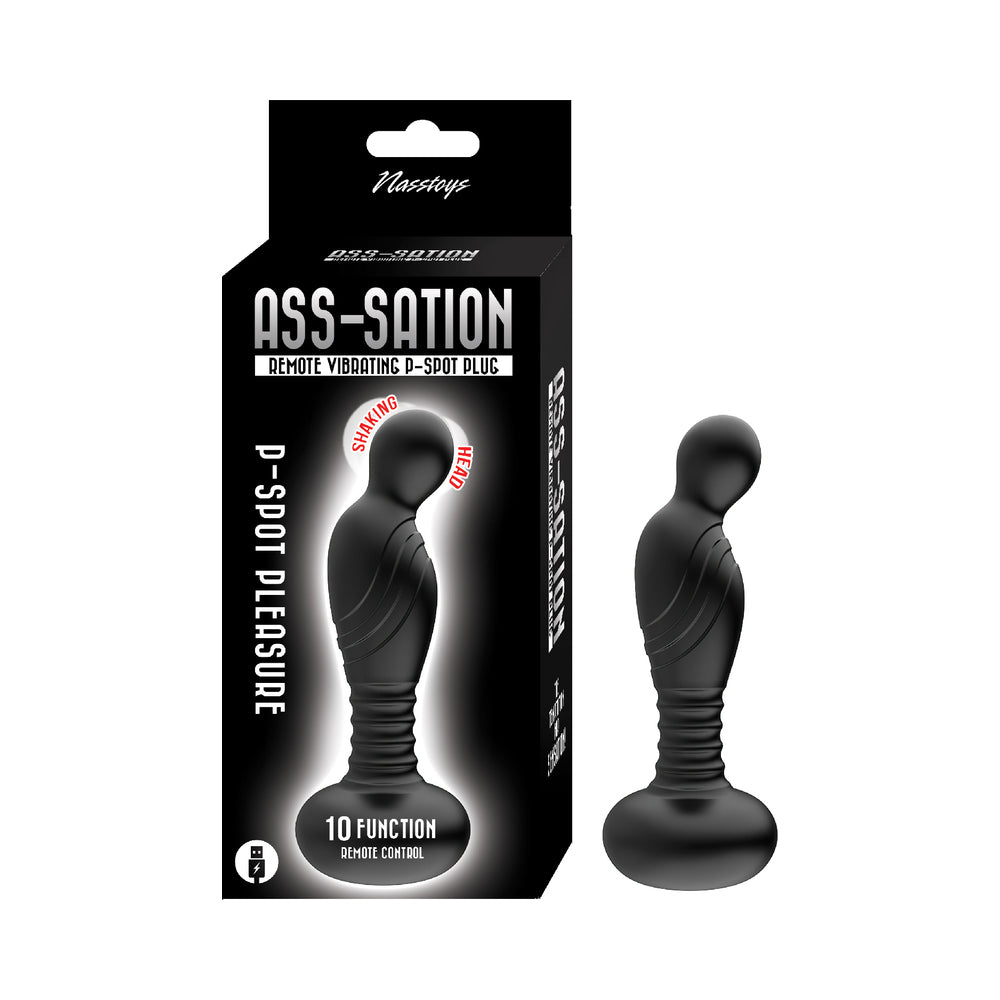 Ass-Sation Remote Vib P-Spot Plug Bk