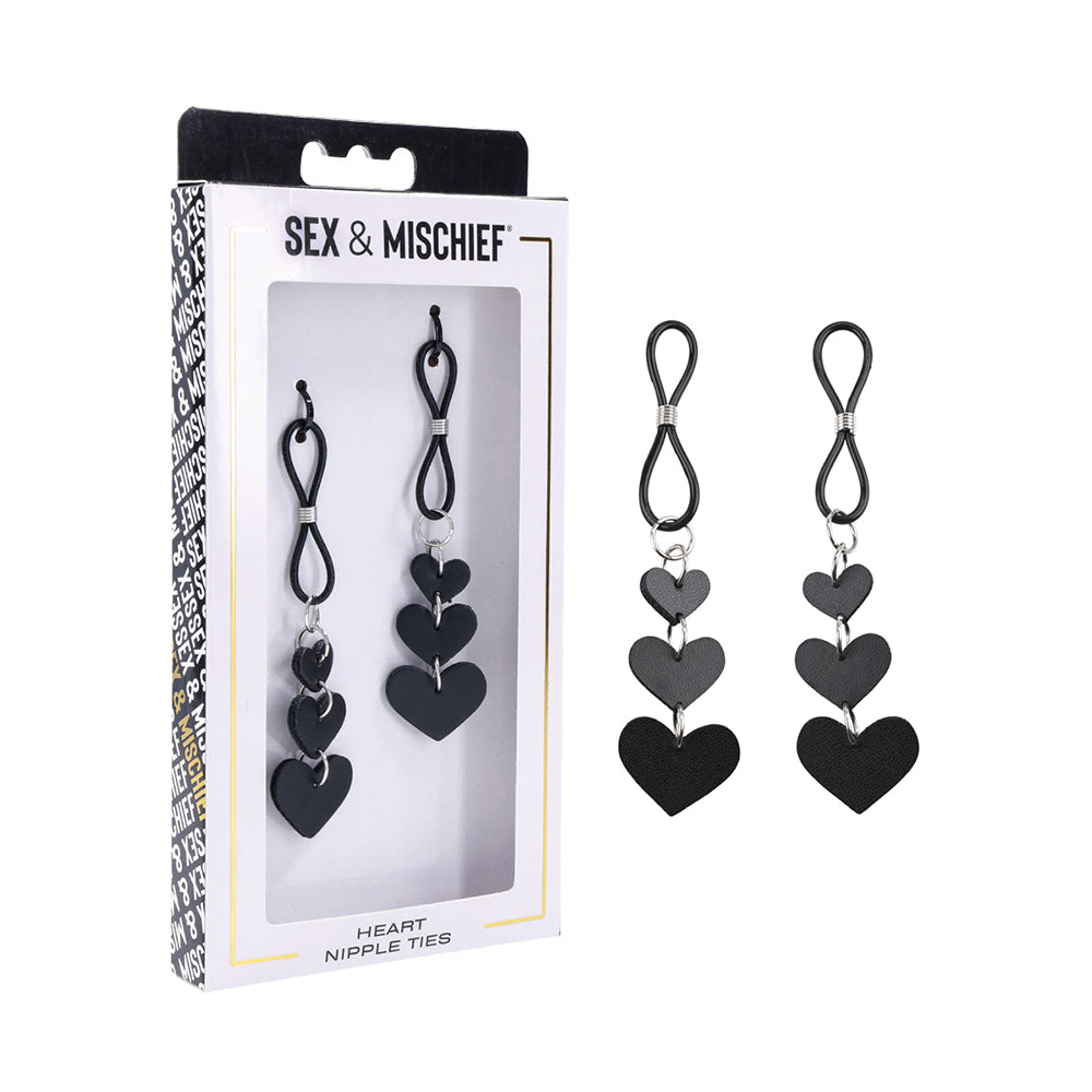 SS S&M Heart Nipple Ties