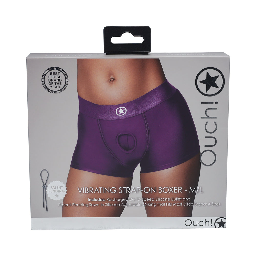 Ouch! Vibrating Strap-on Boxer Pur M/L