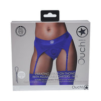 Ouch! Vibrating Strap-on Thong Blue M/L