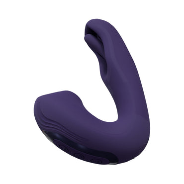 VIVE YUNA Rechargeable Dual Motor Airwave Vibrator with G-Spot Flapping Stimulator Purple