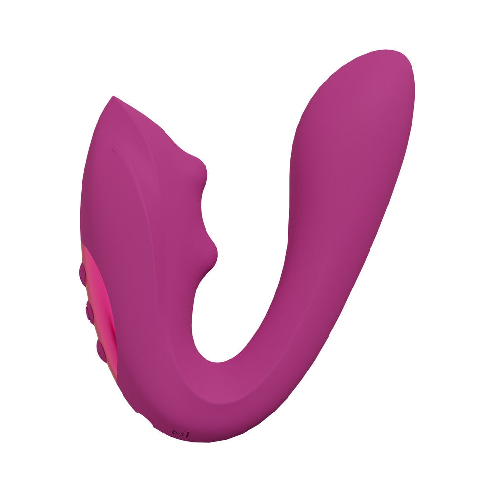 VIVE Yuki Rechargeable Dual Motor G-Spot Vibrator with Massaging Beads Pink