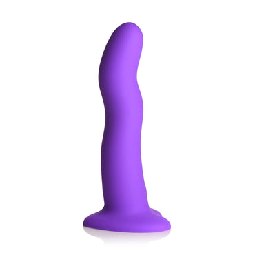 Simply Sweet 21X Vibrating Wavy Silicone Dildo W/ Remote Purple
