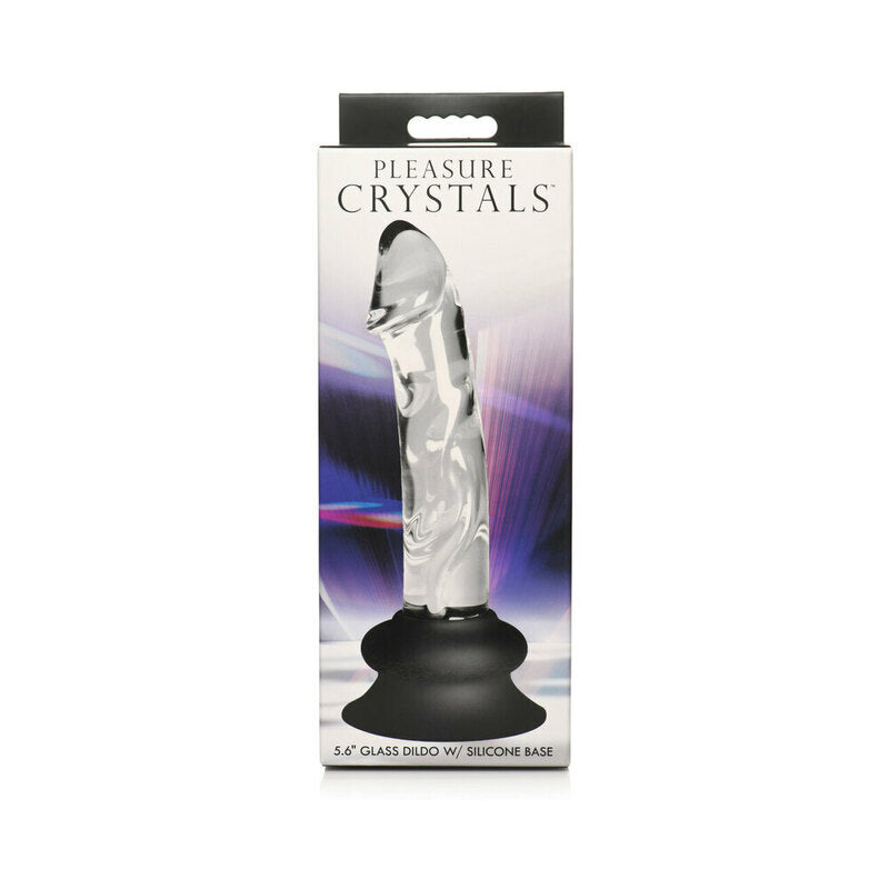 Pleasure Glass Dildo W/Sil Base 5.6in