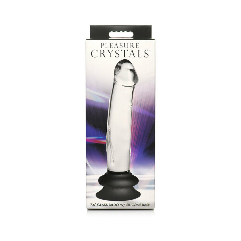 Pleasure Glass Dildo W/Sil Base 7.6