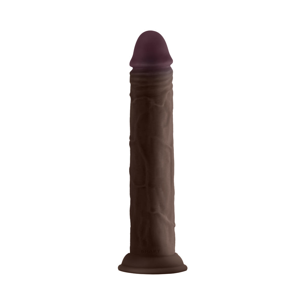 Shaft Model J Liquid Silicone 9.5 in. Dildo Mahogany