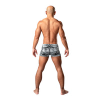 Male Power Dirty Denim Pouch Short Denim Print S