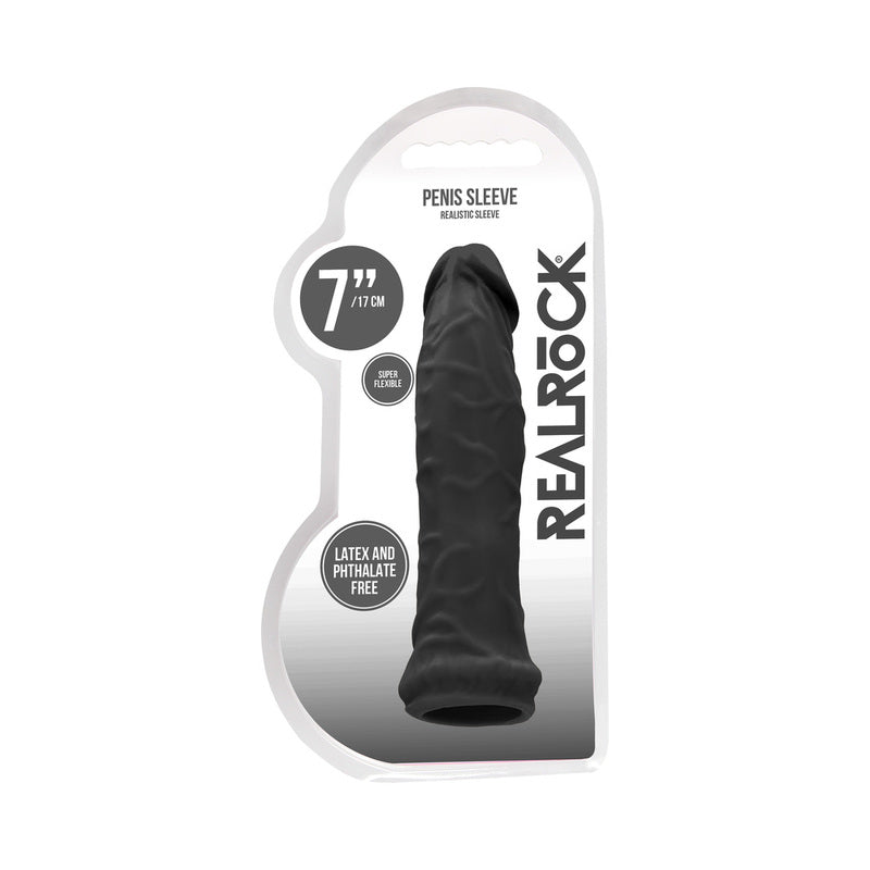RealRock Skin 6 in. Penis Sleeve Black