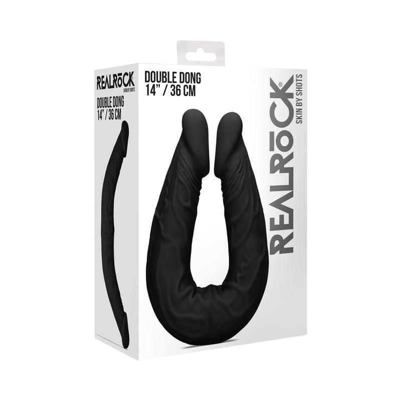 RealRock Skin Double Dong 14 in. Black