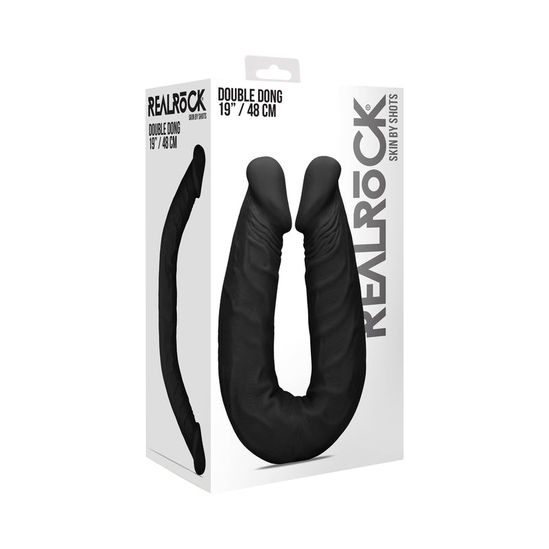 RealRock Skin Double Dong 18 in. Black