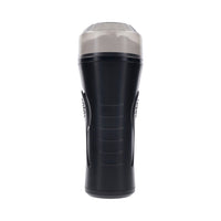 Zero Tolerance Hold Tight Rechargeable Vibrating Squeezeable Cannister Stroker TPE Black/Clear