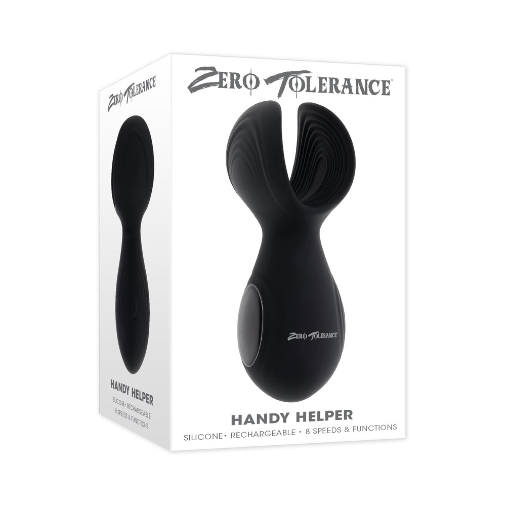 ZT Handy Helper Recharge Vib Stroker Bk