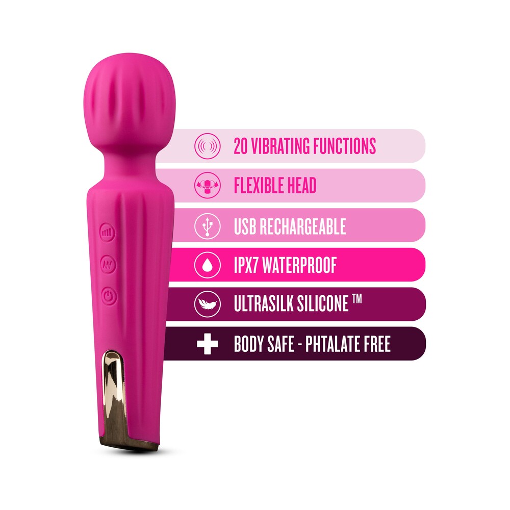 Blush Lush Allana Rechargeable Silicone Wand Vibrator Velvet