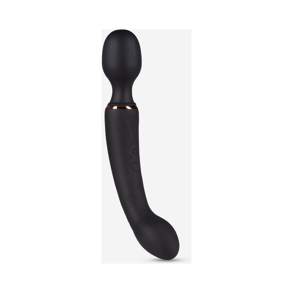 Blush Lush Gia Rechargeable Silicone Dual-Ended G-Spot and Wand Vibrator Black