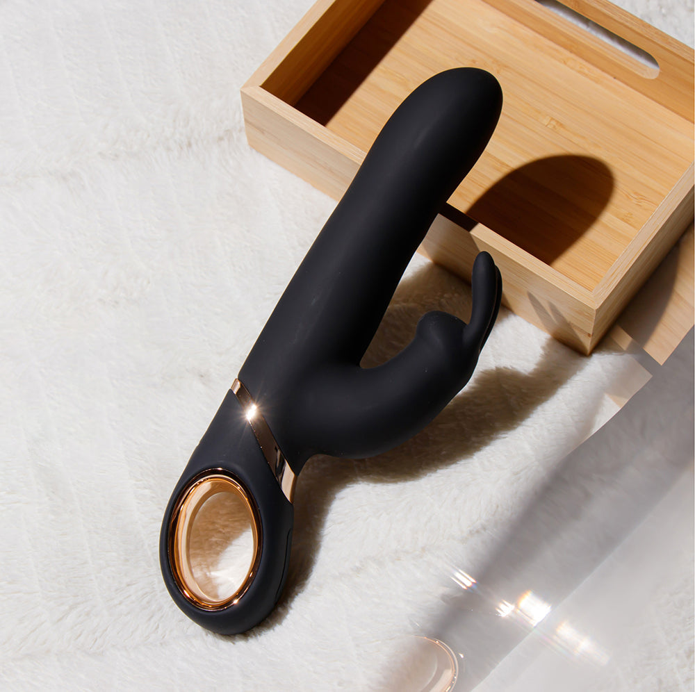 Blush Lush Victoria Rechargeable Silicone Rabbit Vibrator Black