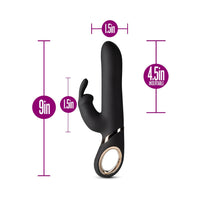 Blush Lush Victoria Rechargeable Silicone Rabbit Vibrator Black